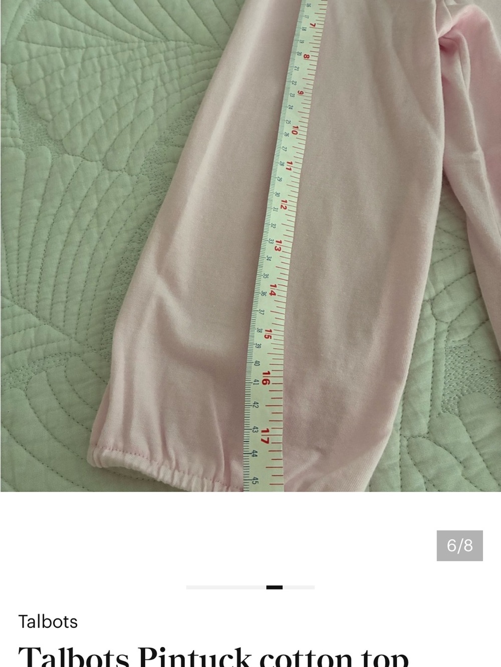 Two Talbots 3/4  Sleeve Pintuck Tee.
 One white and one pink.
Petite small.
NWT - Picture 11 of 12